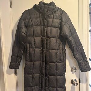 North Face dark grey puffer- size Small